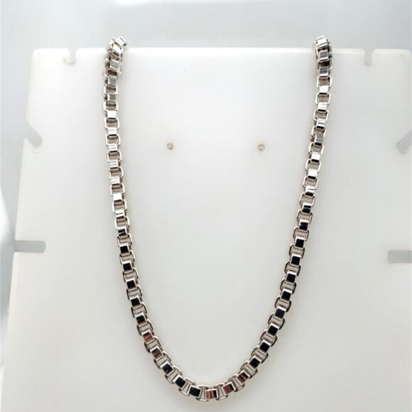 Tiffany & Co. Venetian Box Link Sterling Silver Necklace - Picture 1 of 4
